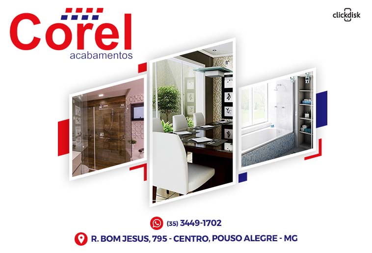 Banner COREL PISOS E ACABAMENTOS